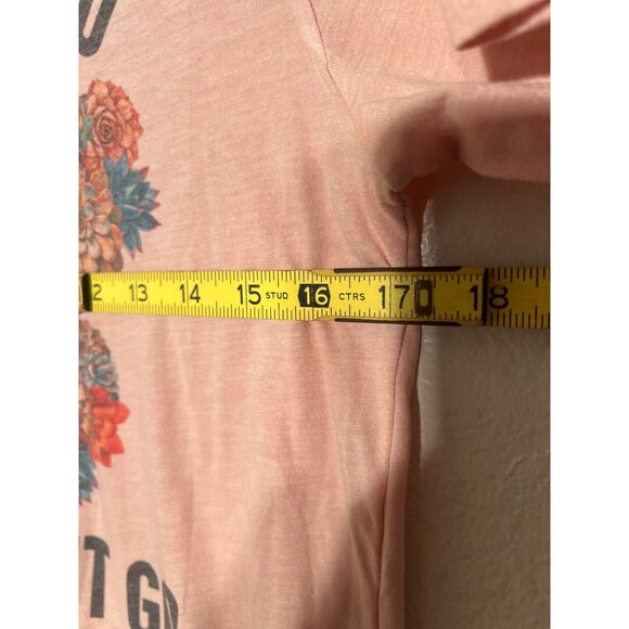 "You Need To Let That Shit Go" Butterfly Graphic Tee Orange Small Bella Canvas - Picture 9 of 10